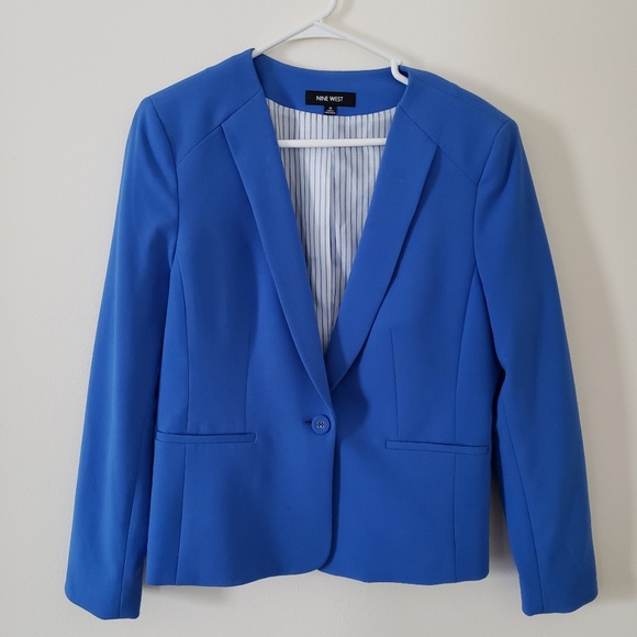 Nine West Jackets & Blazers - Nine West Blue Blazer with Striped Lining
